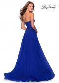 Picture of: Strapless Beaded Prom Gown with Slit and Pockets in Royal Blue, Style 28603, Detail Picture 2