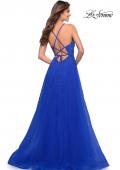 Picture of: Embellished Tulle A-Line Gown with Strappy Back in Royal Blue, Style: 29920, Detail Picture 2