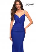 Picture of: Prom Dress with Knot at Waist and Open Back in Blue, Style: 30471, Detail Picture 2