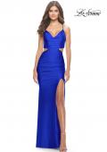 Picture of: Prom Dress with Side Cutouts and Open Tie Back in Royal Blue, Style: 30977, Style: 30977
