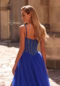Picture of: Beautiful A-line Prom Dress with Rhinestone Encrusted Corset Top in Royal Blue, Style: 32754, Detail Picture 2