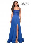 Picture of: Floor Length Prom Dress with Beaded Bust Detail in Royal Blue, Style: 27293, Detail Picture 3
