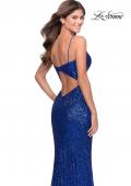 Picture of: Sequined Prom Gown with Cut Out Open Back in Royal Blue, Style: 28539, Detail Picture 3