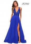 Picture of: A-line Tulle Dress with Sequined Bodice and Pockets in Royal Blue, Style: 28908, Detail Picture 3