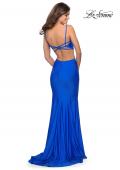 Picture of: Long Jersey Prom Dress with Cut Outs Sides in Royal Blue, Style: 28930, Detail Picture 3
