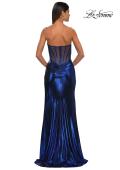 Picture of: Metallic Jersey Dress with Ruching and Sweetheart Top in Royal Blue, Style: 32375, Detail Picture 3