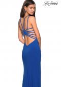 Picture of: Sultry Long Dress with Intricate Strappy Back in Royal Blue, Style: 27072, Detail Picture 4