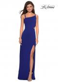 Picture of: Asymmetrical Jersey Prom Dress with Cut Outs in Royal Blue, Style: 27126, Detail Picture 4
