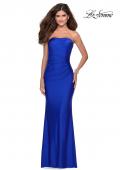 Picture of: Floor Length Strapless Prom Dress with Pleating in Royal Blue, Style: 28269, Detail Picture 4