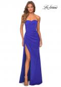 Picture of: Strapless Jersey Prom Dress with All Over Ruching in Royal Blue, Style: 28334, Detail Picture 4