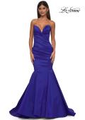 Picture of: Mermaid Stretch Mikado Evening Dress with Illusion Back in Royal Blue, Style: 32791, Detail Picture 4