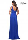 Picture of: Empire Waist Gown with Deep V Neckline in Royal Blue, Style: 30641, Detail Picture 5