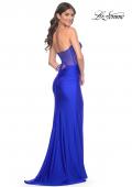 Picture of: Rhinestone Bustier Prom Dress with Ruching in Royal Blue, Style: 32012, Detail Picture 5