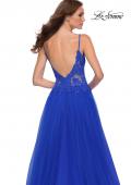 Picture of: Tulle A Line Gown with Lace Rhinestone Bodice in Royal Blue, Style 29686, Detail Picture 6