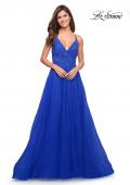 Picture of: Embellished Tulle A-Line Gown with Strappy Back in Royal Blue, Style: 29920, Detail Picture 6