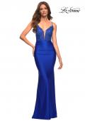 Picture of: Prom Dress with Beautiful Lace Bodice and Jersey Skirt in Blue, Style: 30466, Detail Picture 6