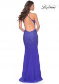 Picture of: Stunning Rhinestone Embellished Fitted Tulle Dress in Blue, Style: 32007, Detail Picture 6