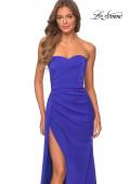 Picture of: Strapless Jersey Prom Dress with All Over Ruching in Royal Blue, Style: 28334, Detail Picture 7