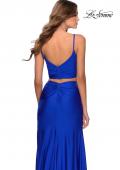 Picture of: Two Piece Long Prom Dress with Ruched Detailing in Royal Blue, Style: 28472, Detail Picture 7