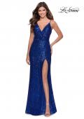Picture of: Sequined Prom Gown with Cut Out Open Back in Royal Blue, Style: 28539, Detail Picture 7