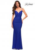 Picture of: Prom Dress with Knot at Waist and Open Back in Blue, Style: 30471, Detail Picture 7