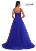 Picture of: Tulle Prom Dress with A-Line Skirt and Ruched Corset Top in Royal Blue, Style: 32700, Detail Picture 7