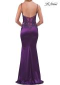 Picture of: Beaded Sheer Bodice Jersey Gown with Spaghetti Straps in Royal Purple, Style: 33709, Detail Picture 9