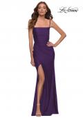 Picture of: Jersey Dress with Square Neckline and Ruching in Royal Purple, Style: 29710, Style: 29710
