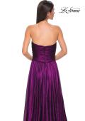 Picture of: Textured Chiffon Flowy Strapless Evening Dress in Royal Purple, Style 32382, Detail Picture 13