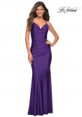 Picture of: Sparkle Rhinestone Long Jersey Prom Dress in Royal Purple, Style: 30413, Detail Picture 14