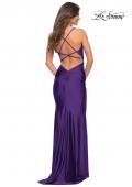 Picture of: Sparkle Rhinestone Long Jersey Prom Dress in Royal Purple, Style: 30413, Detail Picture 15