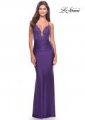 Picture of: Prom Dress with Beautiful Lace Bodice and Jersey Skirt in Royal Purple, Style: 30466, Detail Picture 19