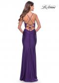 Picture of: Prom Dress with Beautiful Lace Bodice and Jersey Skirt in Royal Purple, Style: 30466, Detail Picture 20