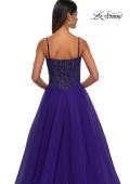Picture of: Beautiful A-line Prom Dress with Rhinestone Encrusted Corset Top in Royal Purple, Style: 32754, Detail Picture 22