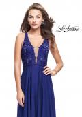 Picture of: A-line Prom Gown with Chiffon Skirt and Lace in Royal Blue, Style: 26061, Main Picture