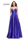 Picture of: Strapless Mikado A-line Gown with Pockets in Royal Blue, Style: 26088, Main Picture