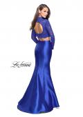 Picture of: Two Piece Mermaid Prom Dress with Lace Top in Royal Blue, Style: 24901, Back Picture