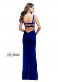 Picture of: Long Velvet Dress with Sweetheart Neckline in Royal Blue, Style: 25375, Back Picture