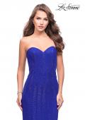 Picture of: Long Strapless Prom Gown with Beading and Low Back in Royal Blue, Style: 26289, Detail Picture 2