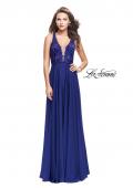 Picture of: A-line Prom Gown with Chiffon Skirt and Lace in Royal Blue, Style: 26061, Detail Picture 3