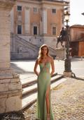 Picture of: Pastel Rhinestone Fishnet Dress with Illusion Sides in Sage, Style: 32408, Detail Picture 2