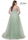 Picture of: A-Line Plus Size Prom Dress with Rhinestone Bodice in Sage, Style: 31251, Detail Picture 12