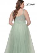 Picture of: A-Line Plus Size Prom Dress with Rhinestone Bodice in Sage, Style: 31251, Detail Picture 15