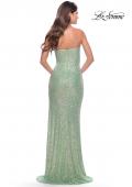 Picture of: Beaded Lace Strapless Dress with Modified Sweetheart Neckline in Sage, Style: 31355, Detail Picture 8
