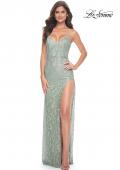 Picture of: Beautiful Prom Dress with Rhinestone and Flower Detail in Sage, Style: 31993, Detail Picture 10