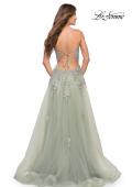 Picture of: Tulle A-line Dress with Jeweled Lace Appliques, Style: 30560, Detail Picture 11