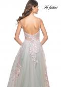 Picture of: A-Line Tulle Prom Dress with Scattered Lace Applique in Sage, Style: 31939, Detail Picture 11