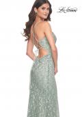Picture of: Beautiful Prom Dress with Rhinestone and Flower Detail in Sage, Style: 31993, Detail Picture 11