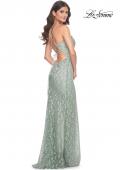Picture of: Beautiful Prom Dress with Rhinestone and Flower Detail in Sage, Style: 31993, Detail Picture 13