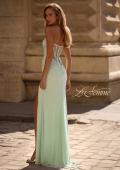 Picture of: Strapless Net Jersey Prom Dress with Unique Rhinestones in Sage , Style 32774, Back Picture